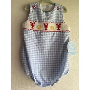 New Krewe Boys Smocked Lobster Crawfish Size 24month Bubble Romper